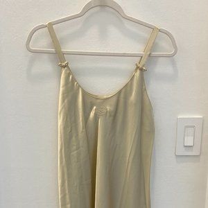 Oscar De La Renta Cream Silk Nightgown
